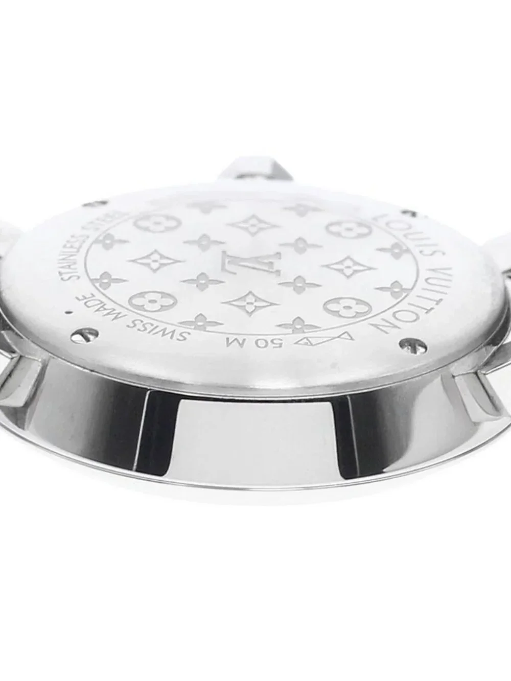 LOUIS VUITTON Tambour slim QA014 Silver Dial Quartz Ladies Watch_972938